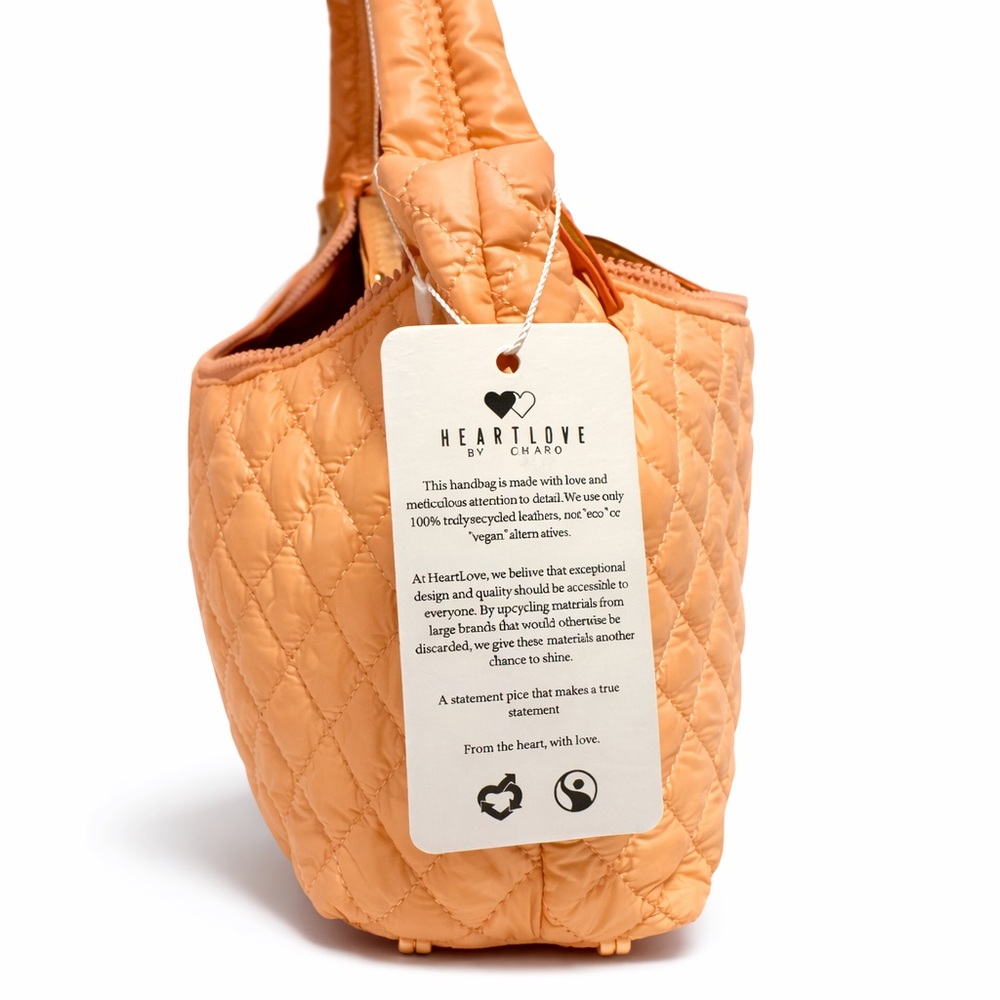 Heartlove by Charo Quilted Shoulder Bag- Warm Orange - NWT - Picture 5 of 5